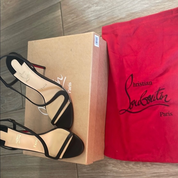 Christian Louboutin Black and Red Strappy Heels - Picture 11 of 11